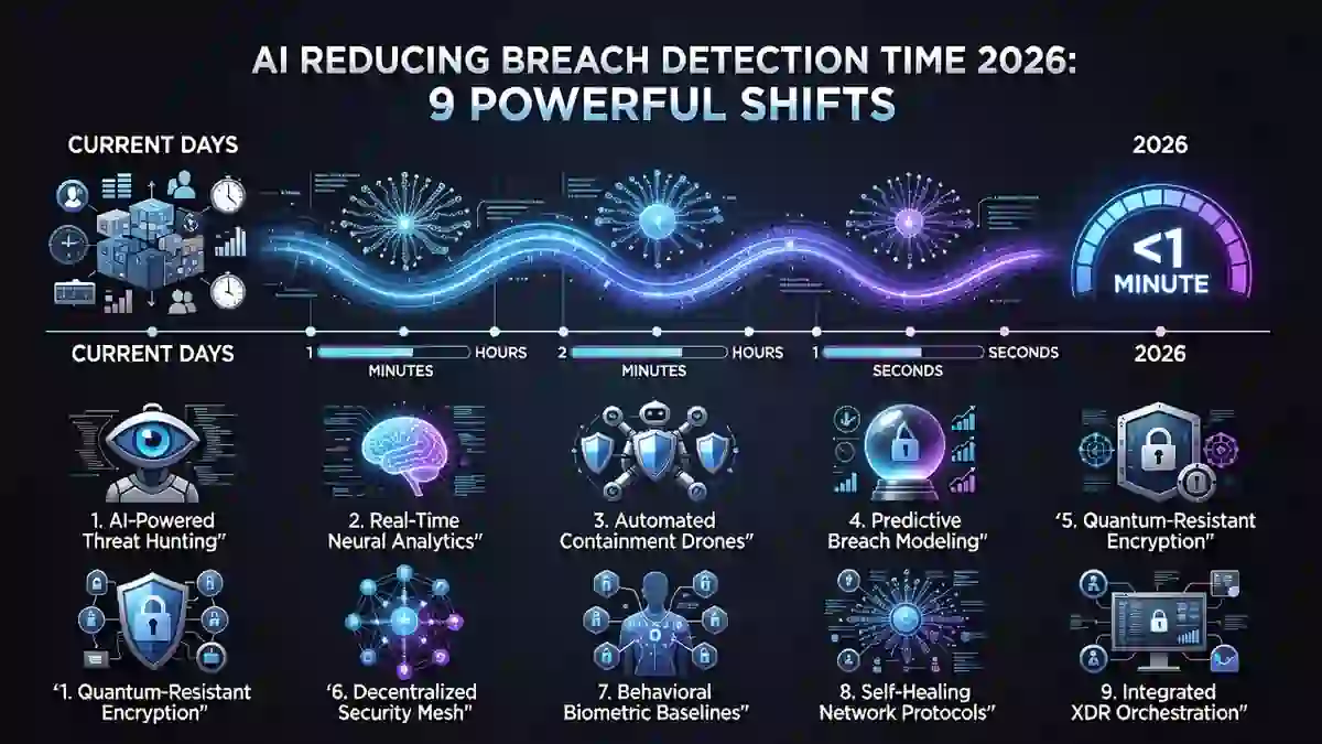 AI-powered cybersecurity system reducing breach detection time in 2026