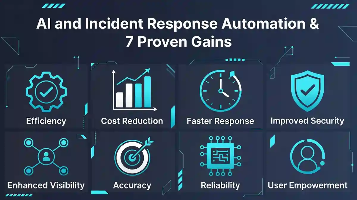 AI and Incident Response Automation workflow showing automated threat detection and containment process