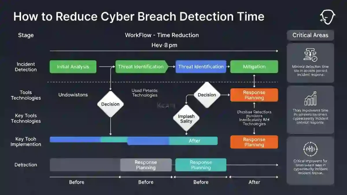 How to Reduce Cyber Breach Detection Time workflow improvement diagram