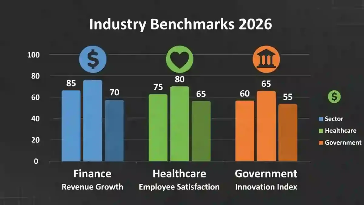 Industry Benchmarks 2026 comparison across finance healthcare and government sectors