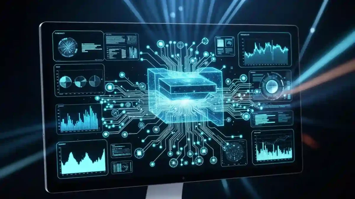 Cybersecurity network security illustration showing protected network connections and secure data flow