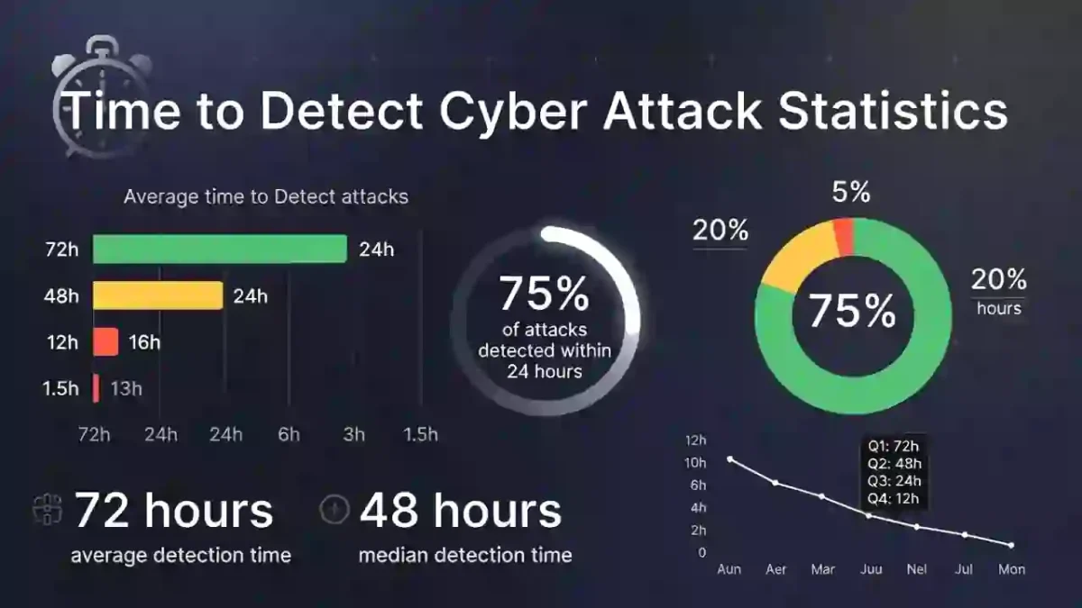 average time to detect cyber attack statistics