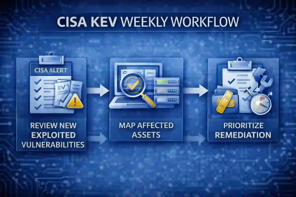 CISA KEV weekly update workflow for newly exploited vulnerabilities