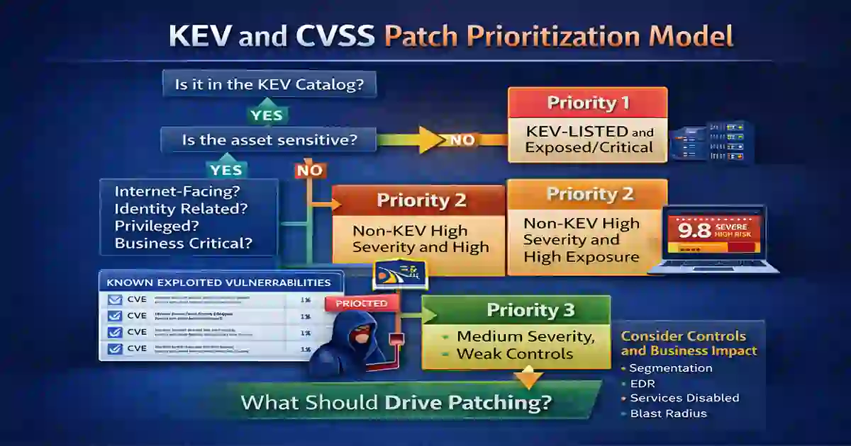 KEV vs CVSS patch prioritization model