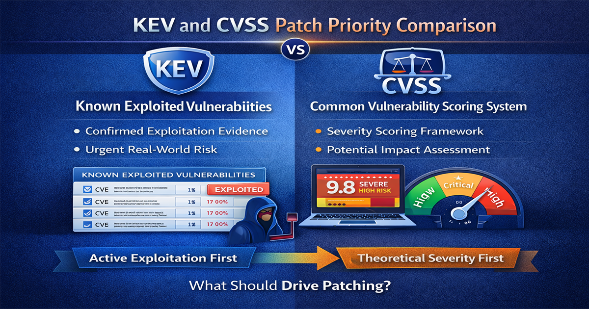 KEV vs CVSS patch priority comparison