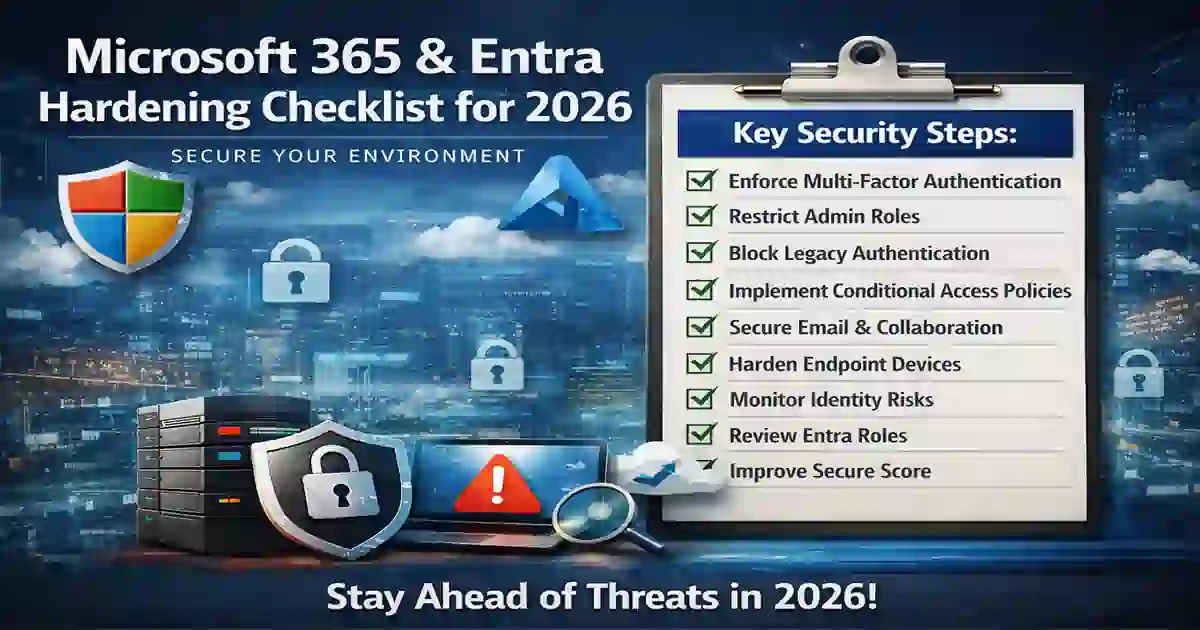 Microsoft 365 and Entra hardening checklist for 2026