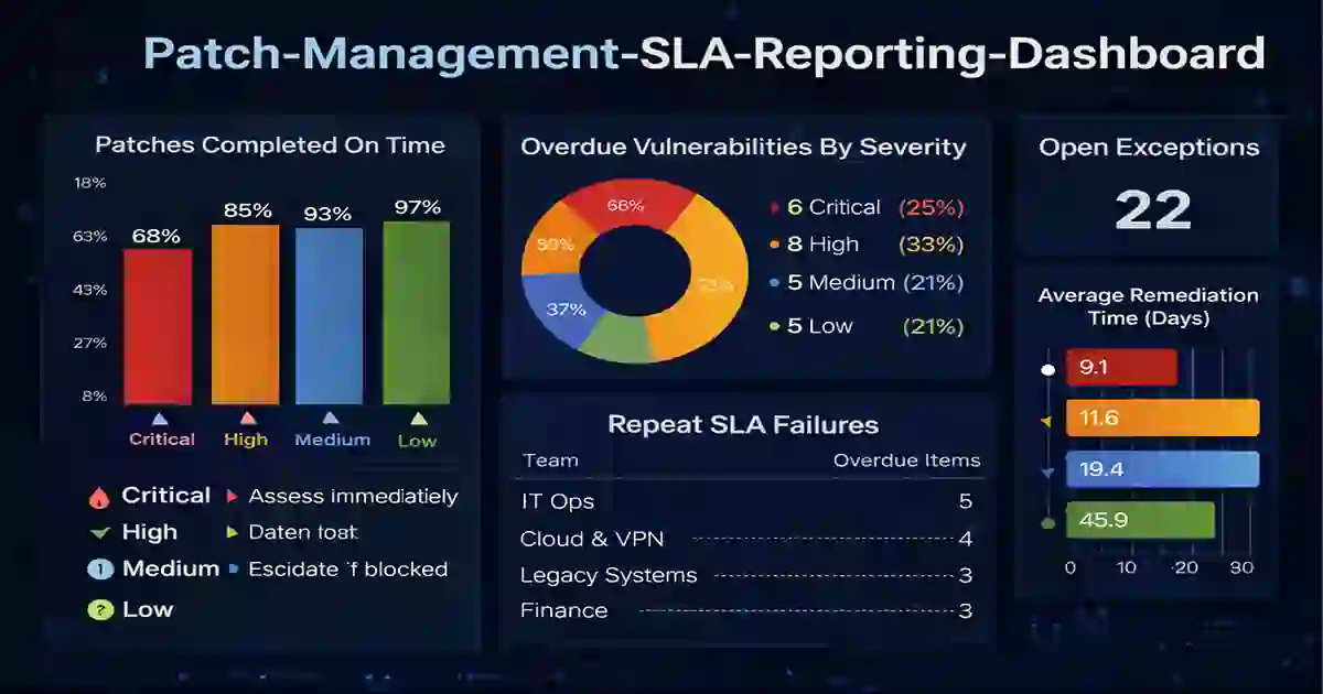 patch management SLA template reporting dashboard