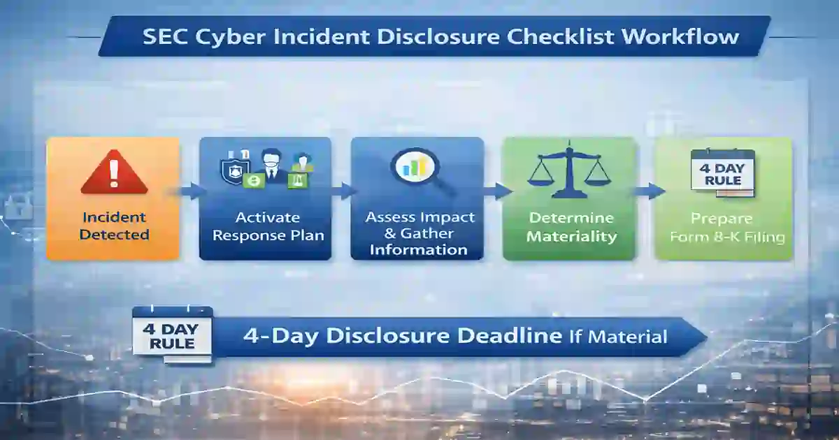 SEC Cyber Incident Disclosure Checklist workflow
