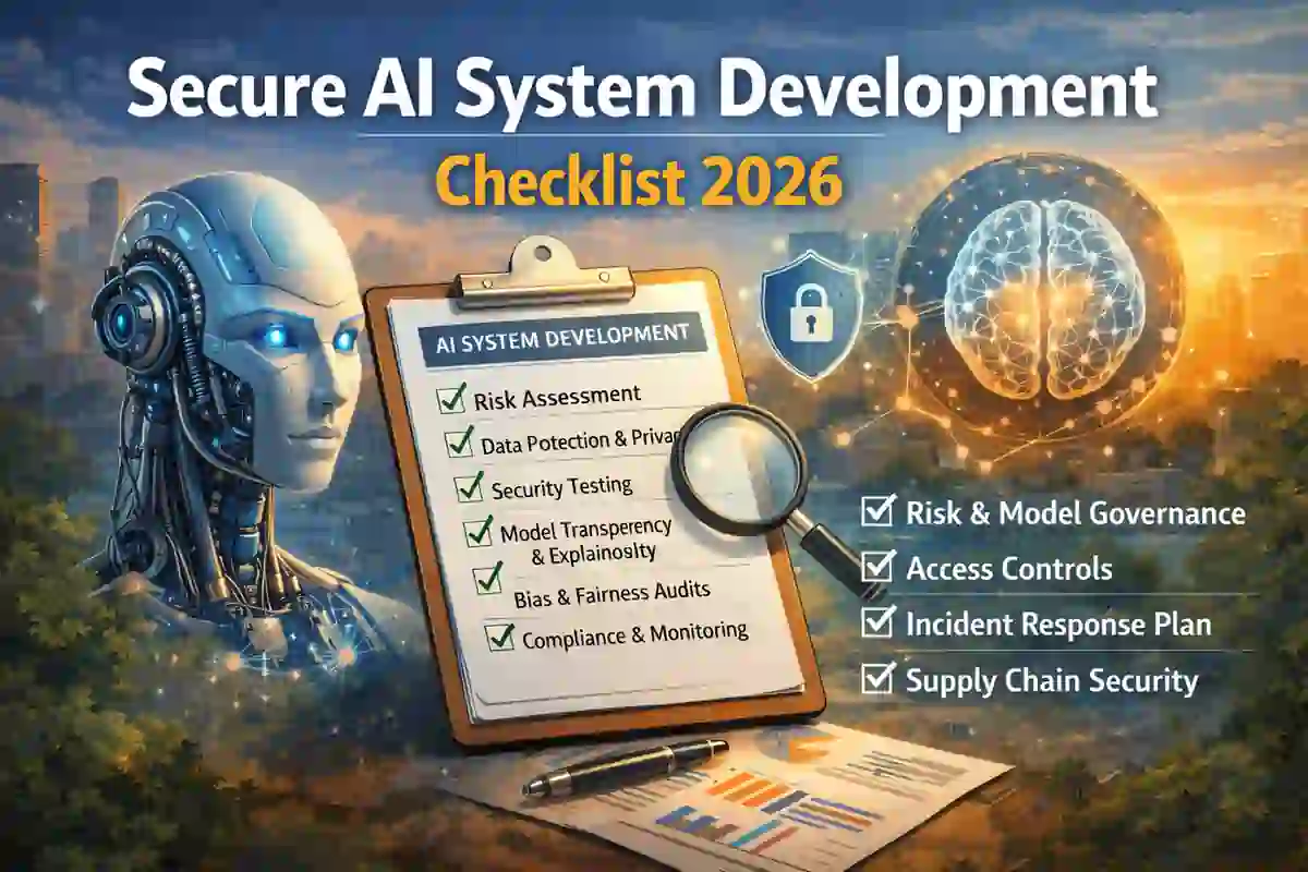 secure ai system development checklist 2026 dashboard