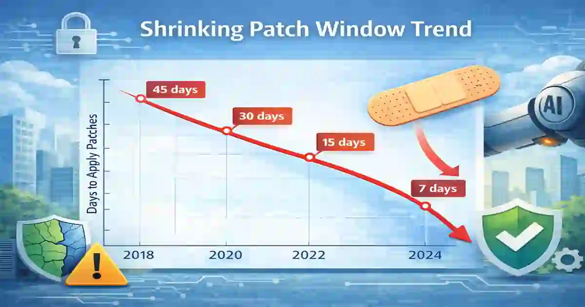 AI vulnerability exploitation patch window trend showing faster transition from vulnerability disclosure to cyberattack