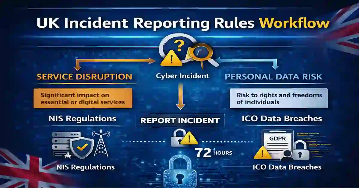 UK incident reporting rules workflow for NIS and ICO decisions