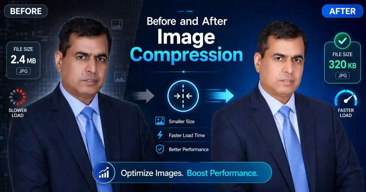 before and after image compression tool comparison