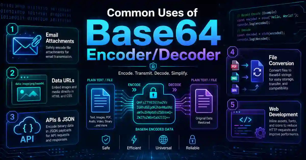 Base64 Encoder/Decoder common uses