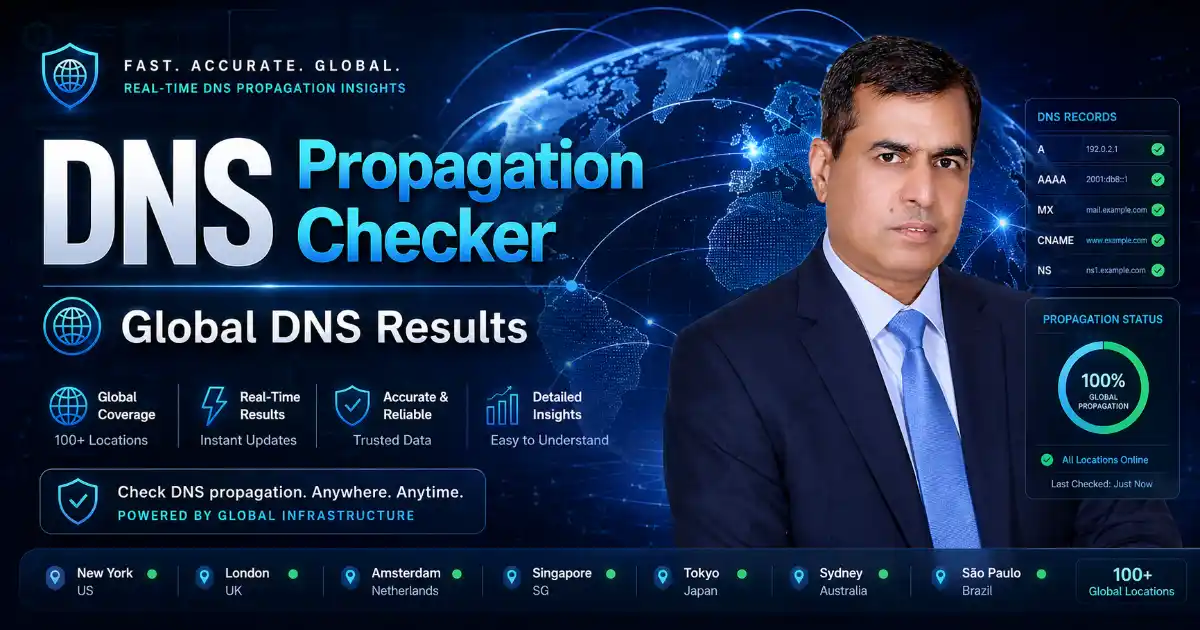 DNS Propagation Checker showing global DNS results