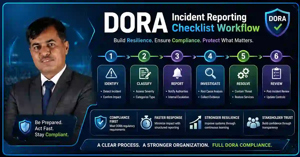 DORA incident reporting checklist workflow for banks insurers and fintechs