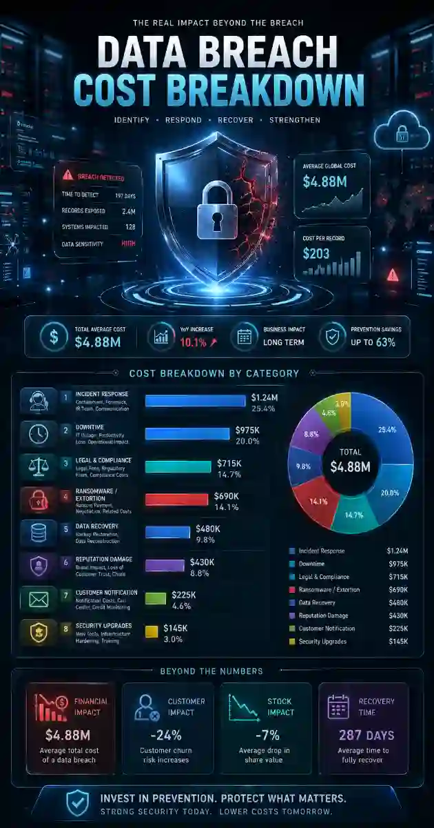 Data Breach Cost Estimator cost breakdown for downtime ransomware legal risk and exposed records