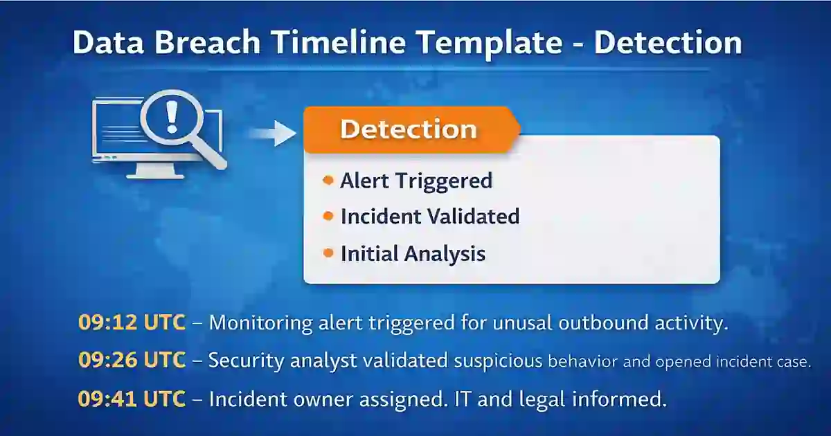 data breach timeline template detection phase