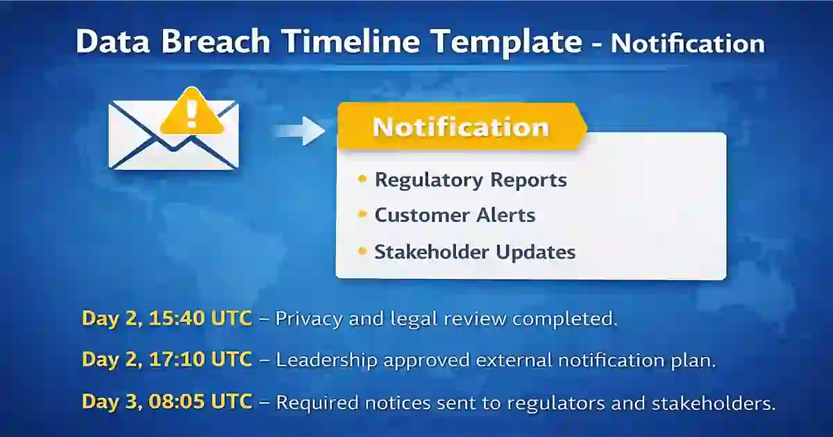 data breach timeline template notification workflow