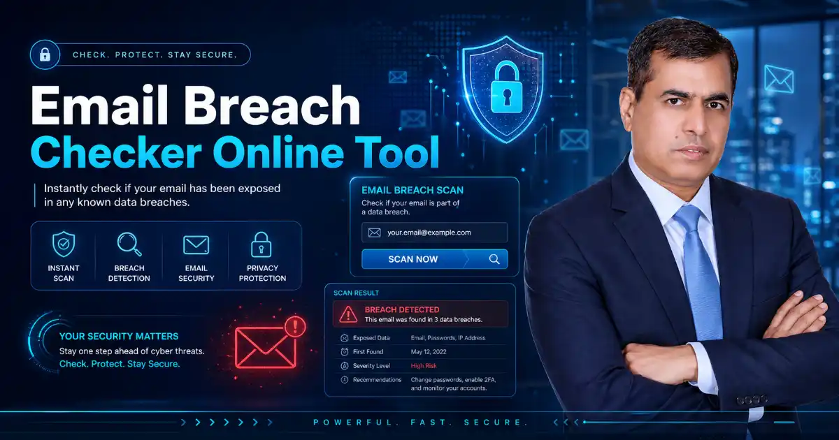 Email Breach Checker online tool for checking exposed email accounts