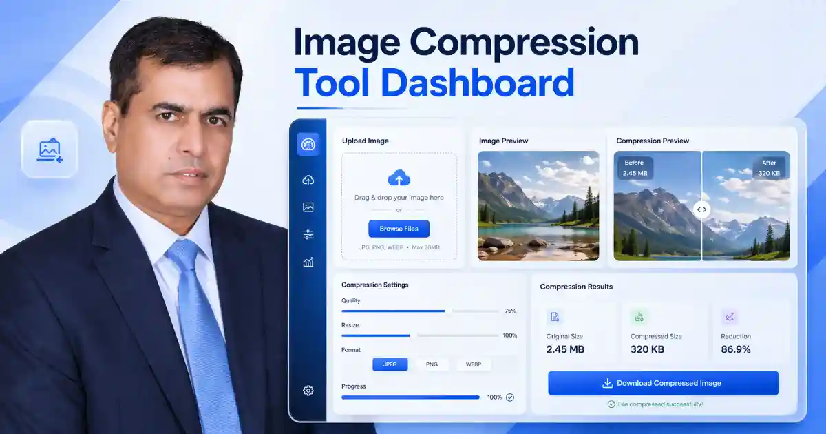 image compression tool dashboard preview