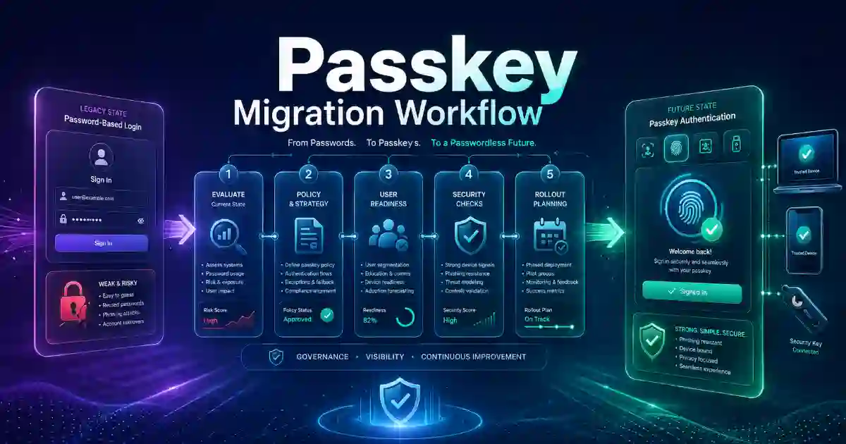 Password Policy Passkey Migration Advisor passkey migration workflow