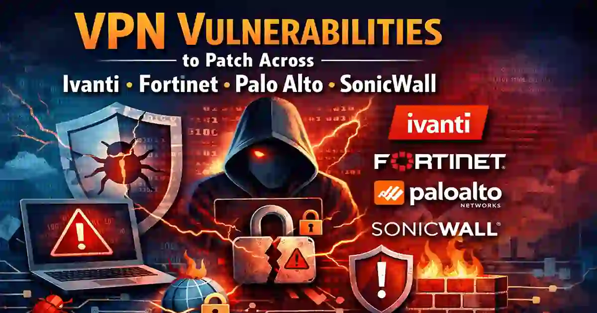 VPN vulnerabilities to patch across Ivanti Fortinet Palo Alto and SonicWall