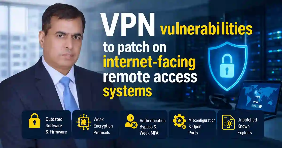 VPN vulnerabilities to patch on internet-facing remote access systems